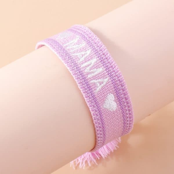 Mother's Day Woven Bracelet Flannel Mother's Day Commemorative Gift Carrying Strap